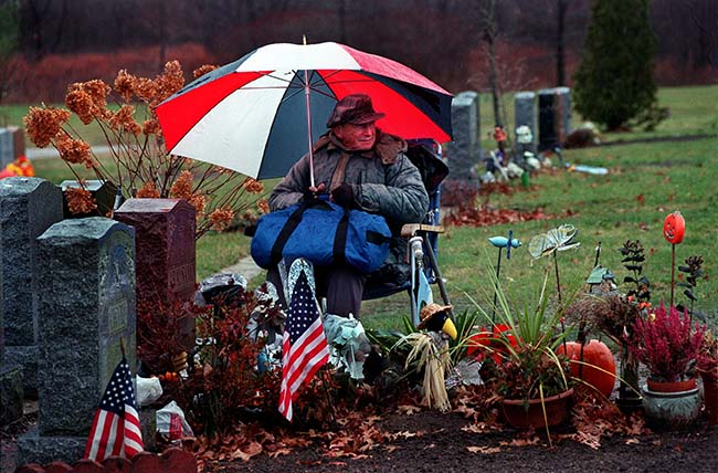 Man Keeps Vigil At Wife’s Grave