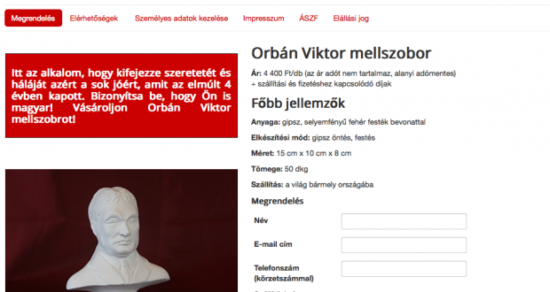 Önnek is lehet Orbán-mellszobra a nappaliban