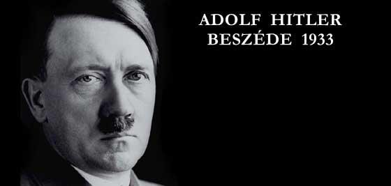 ADOLF HITLER BESZÉDE 1933