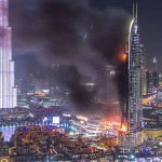 Timelapse videó készült a szilveszterkor lángoló dubai felhőkarcolóról